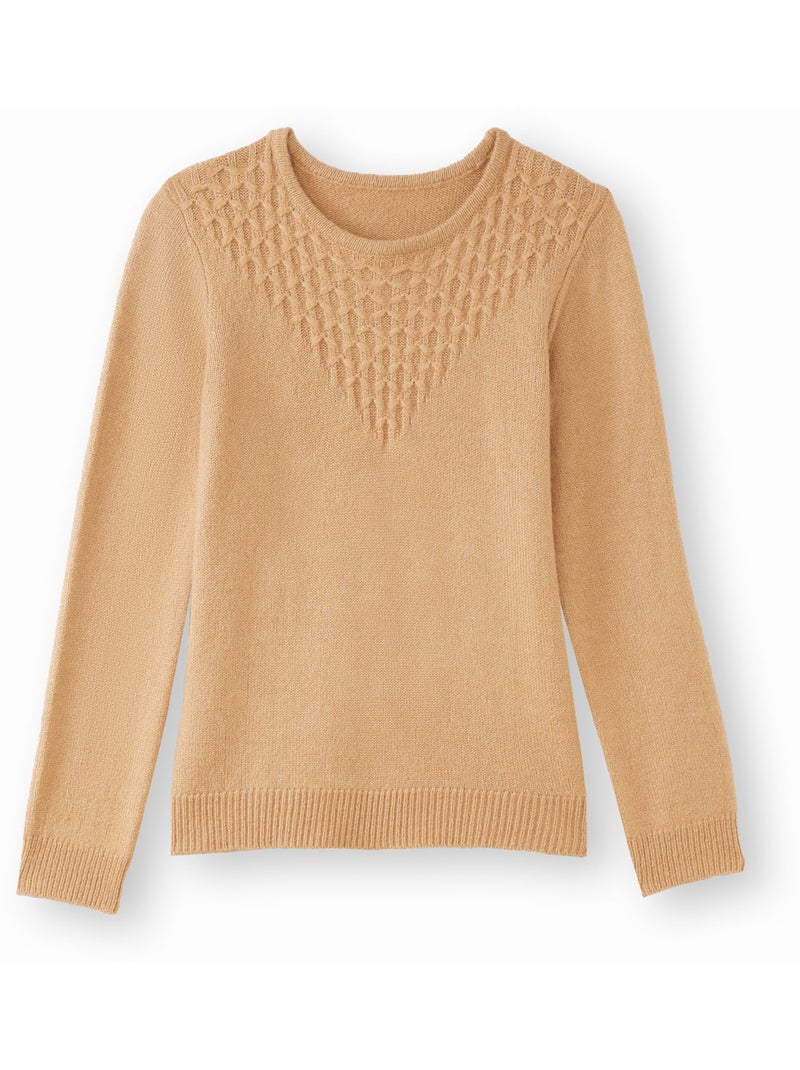 Pull maille fantaisie - DAXON Camel - Kiabi