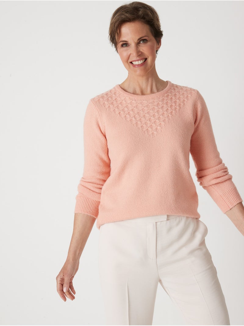 Pull maille fantaisie - DAXON Saumon - Kiabi