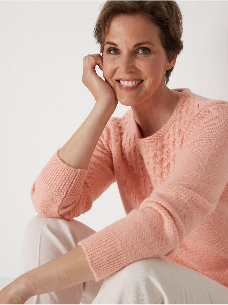 Pull maille fantaisie - DAXON Saumon - Kiabi