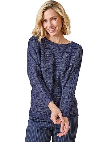 Pull maille fantaisie avec laine - DAXON