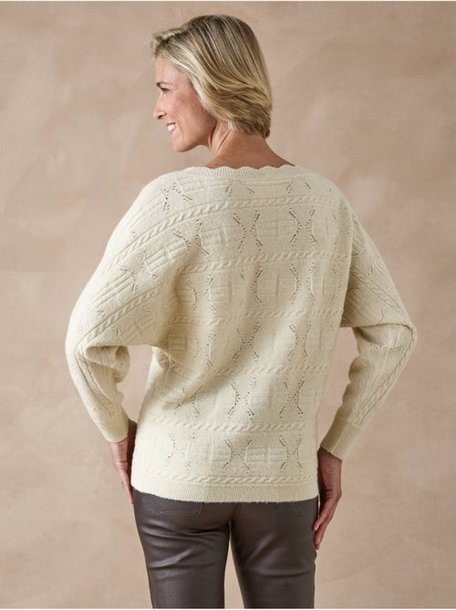 Pull maille fantaisie avec laine - DAXON - Kiabi