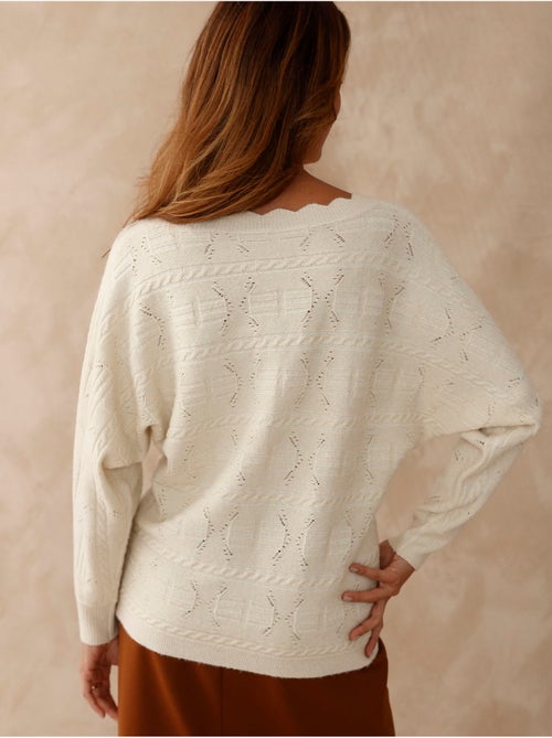 Pull maille fantaisie avec laine - DAXON - Kiabi