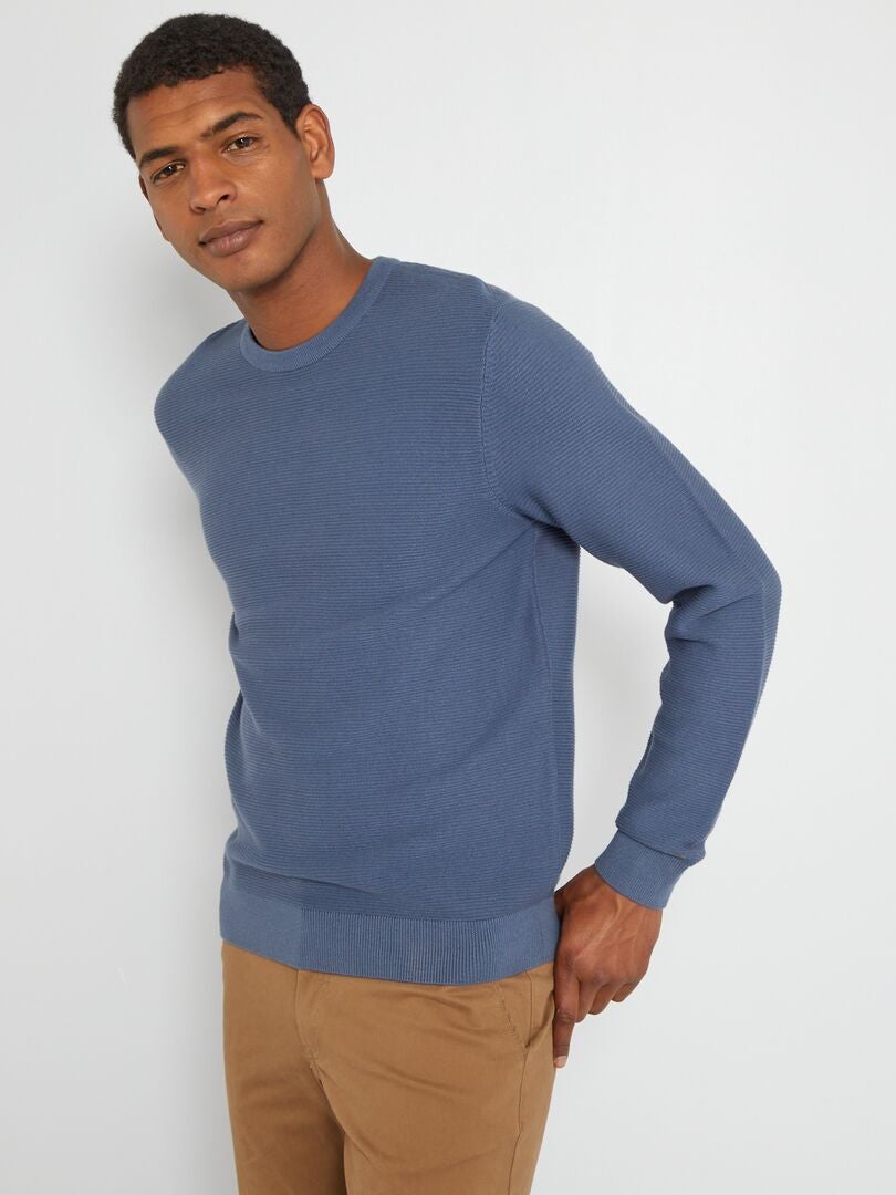 Pull Kaporal 5 Fantaisie Noir Gris - Taille S - Modèle Benon En Coton - Occasion Très Bon état