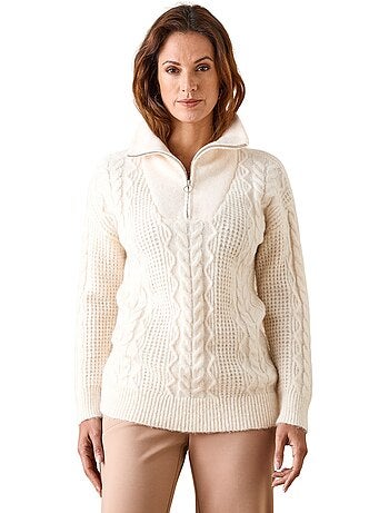 Pull maille fantaisie col camionneur - DAXON