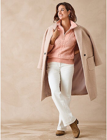 Pull maille fantaisie col camionneur - DAXON