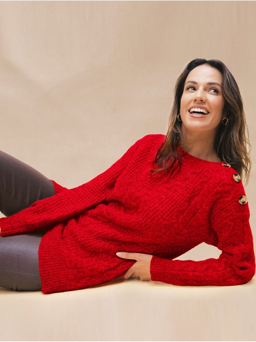 Pull maille fantaisie col rond - DAXON - Kiabi