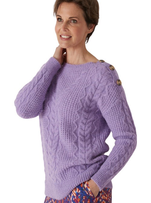Pull maille fantaisie col rond - DAXON - Kiabi