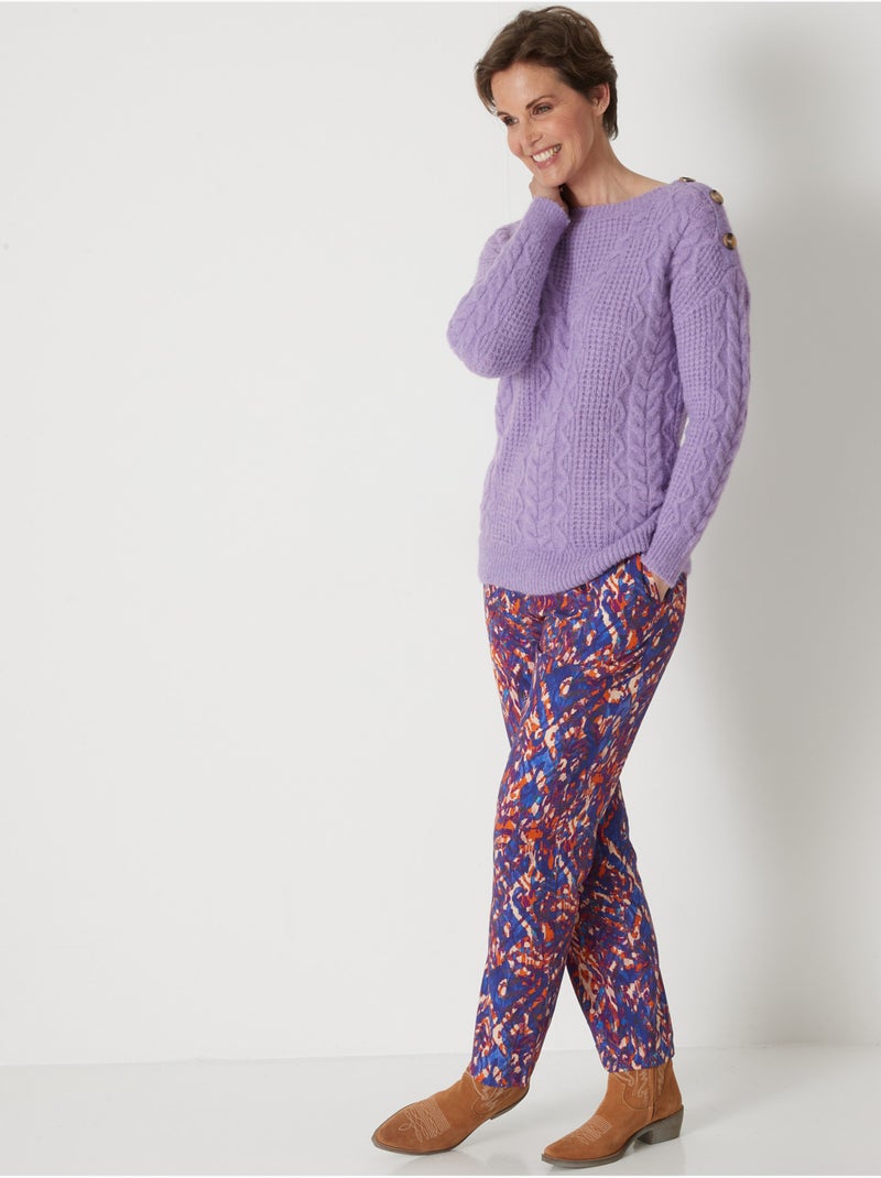 Pull maille fantaisie col rond - DAXON Parme - Kiabi