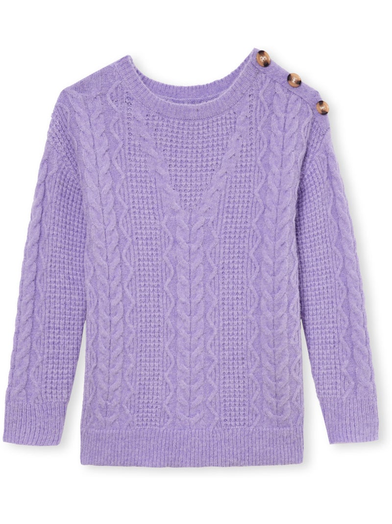 Pull maille fantaisie col rond - DAXON Parme - Kiabi