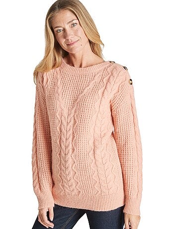 Pull maille fantaisie col rond - DAXON