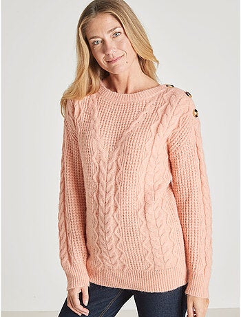 Pull maille fantaisie col rond - DAXON
