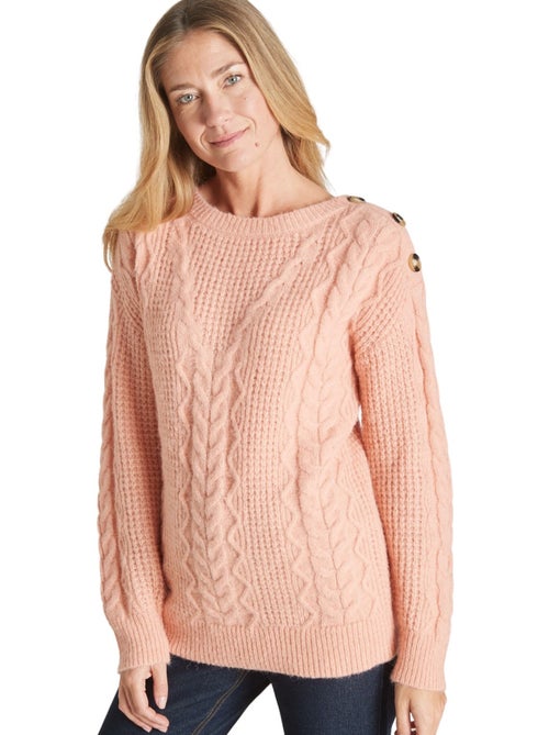 Pull maille fantaisie col rond - DAXON - Kiabi