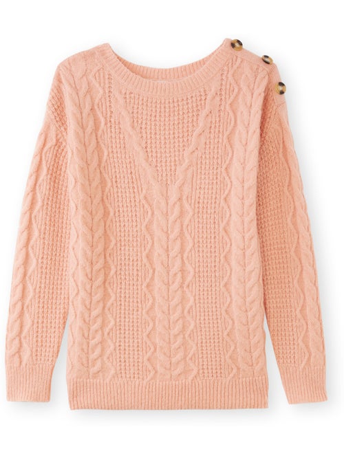 Pull maille fantaisie col rond - DAXON - Kiabi