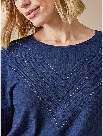 Pull maille fantaisie détails rivets - DAXON
