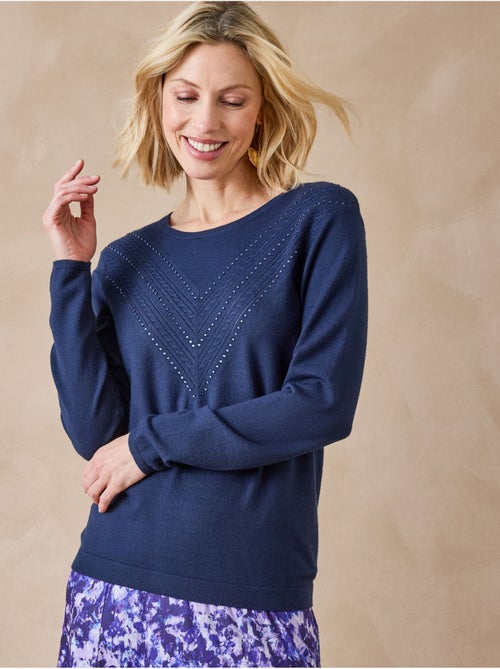 Pull maille fantaisie détails rivets - DAXON - Kiabi