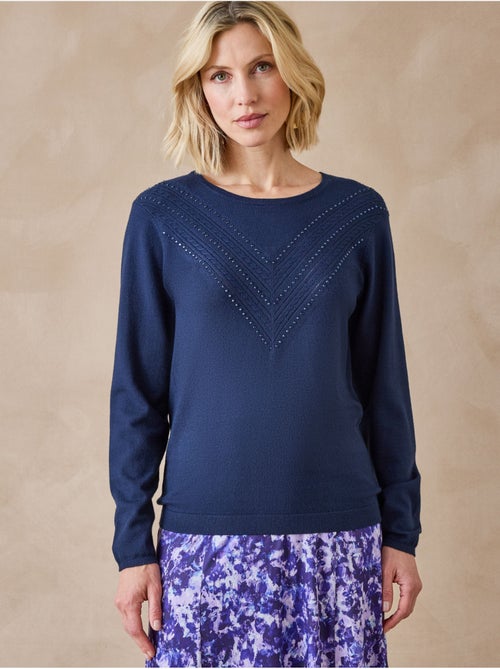 Pull maille fantaisie détails rivets - DAXON - Kiabi