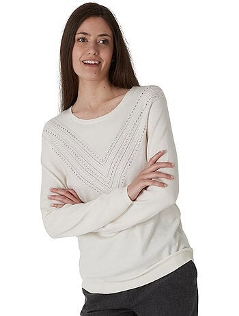 Pull maille fantaisie détails rivets - DAXON