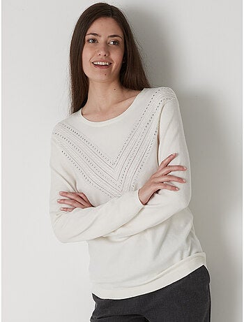 Pull maille fantaisie détails rivets - DAXON