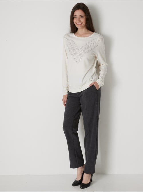 Pull maille fantaisie détails rivets - DAXON - Kiabi