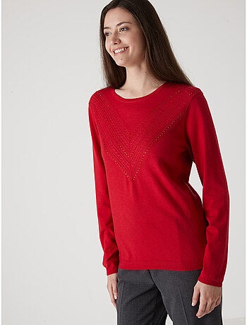 Pull maille fantaisie détails rivets - DAXON