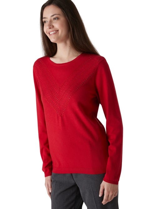 Pull maille fantaisie détails rivets - DAXON - Kiabi