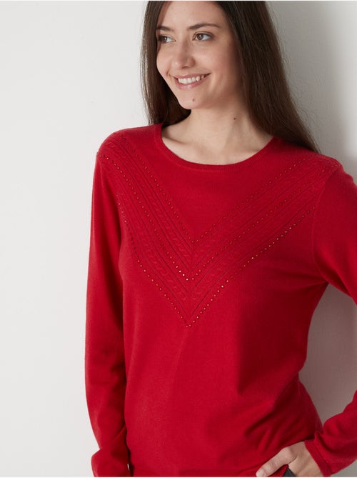 Pull maille fantaisie détails rivets - DAXON - Kiabi