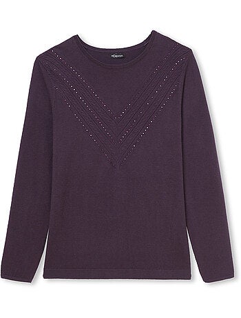Pull maille fantaisie détails rivets - DAXON
