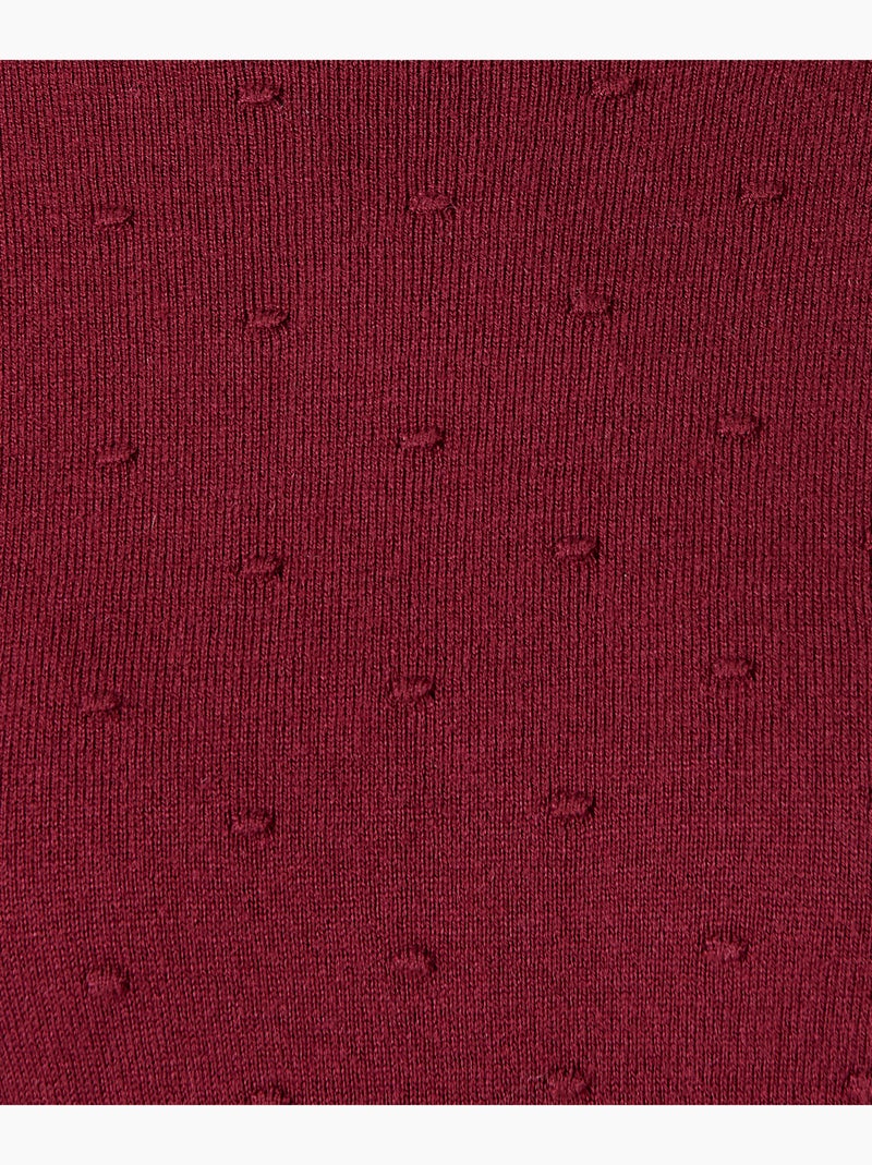 Pull maille fantaisie fine et chaude - Damart Rouge - Kiabi