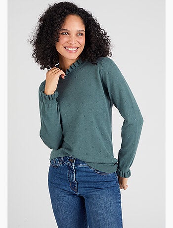 Pull maille fantaisie fine et chaude - Damart