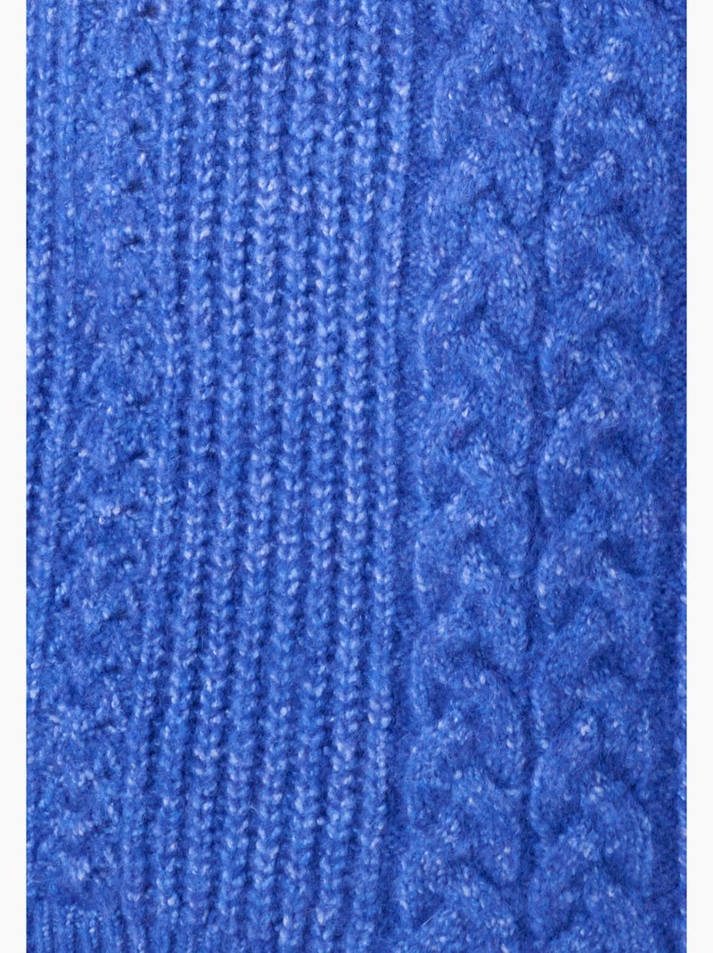 Pull maille fantaisie Thermolactyl - Damart Bleu - Kiabi