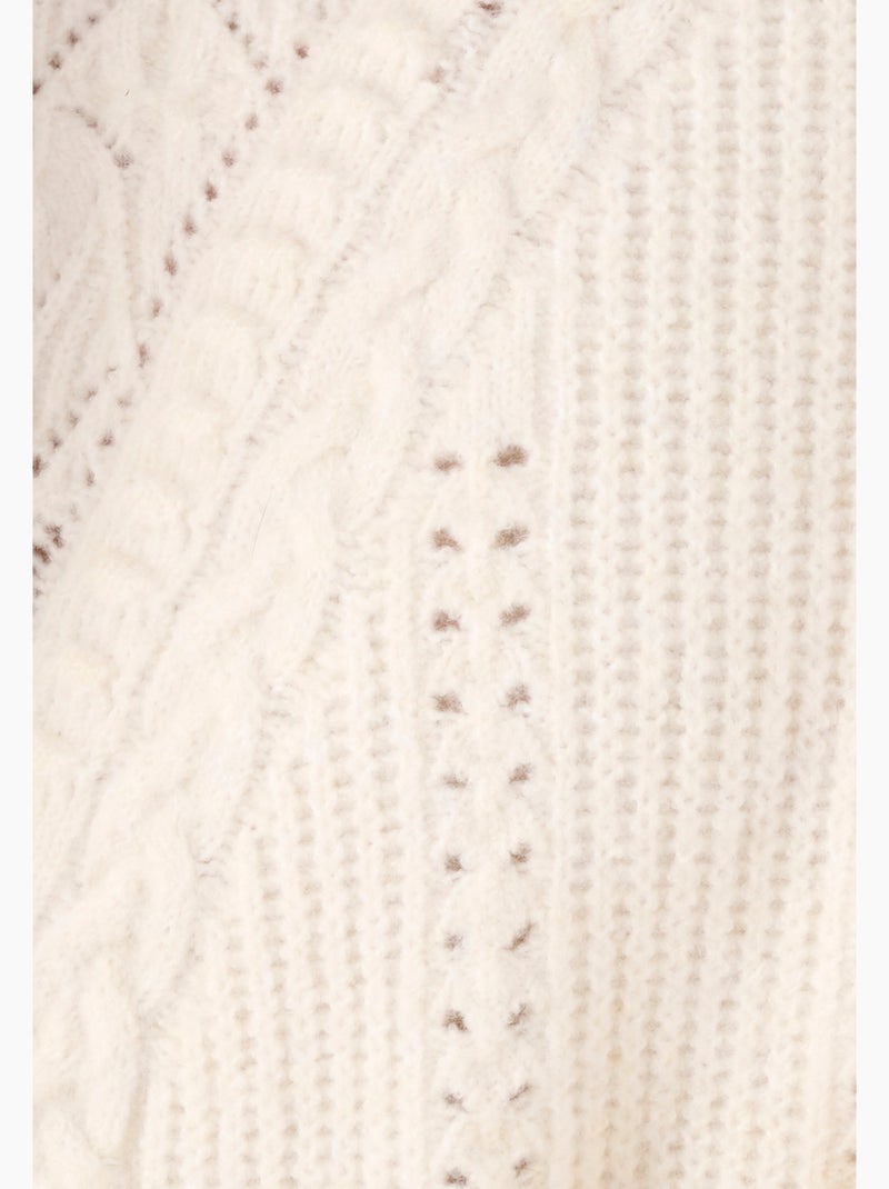 Pull maille fantaisie Thermolactyl - Damart Marron - Kiabi