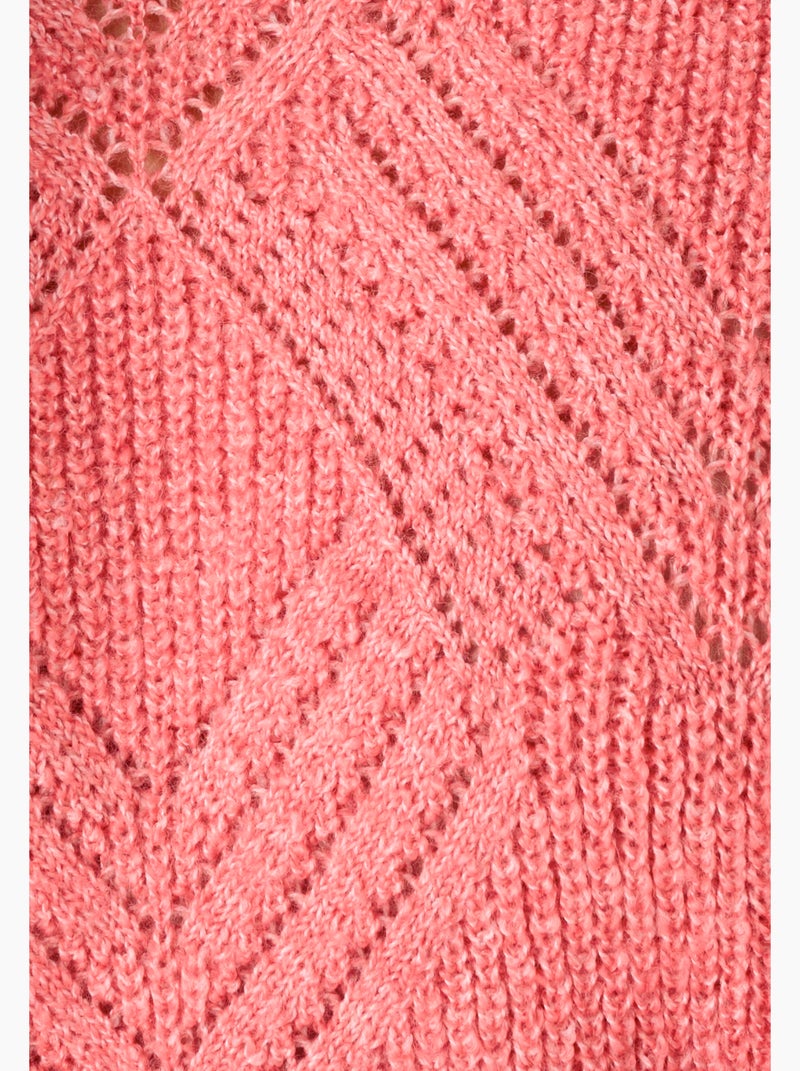 Pull maille fantaisie Thermolactyl - Damart Rose - Kiabi