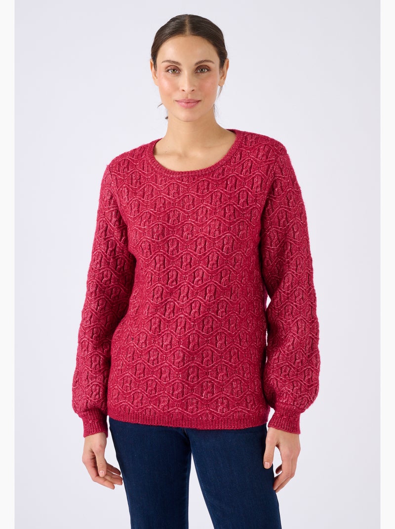 Pull maille fantaisie thermolactyl - damart Rouge - Kiabi