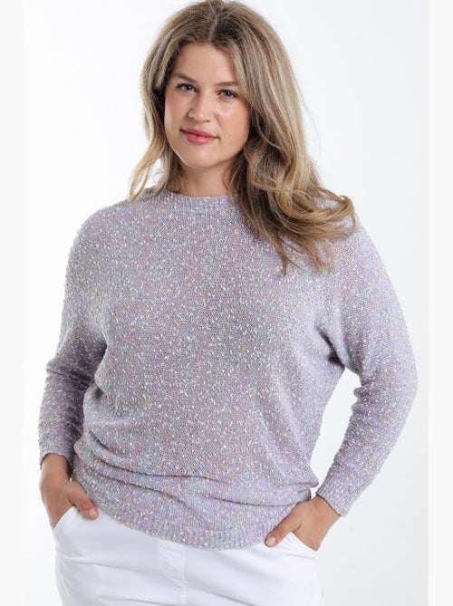 Pull maille fantaisie uni PAPRIKA - Kiabi