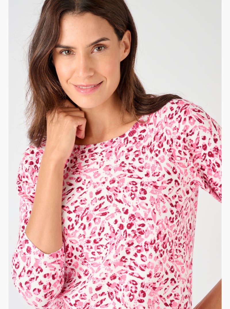 Pull maille fine - Damart Rose - Kiabi