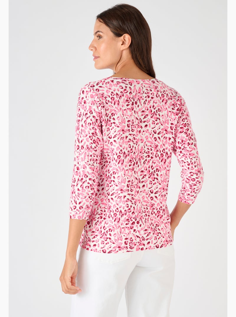 Pull maille fine - Damart Rose - Kiabi