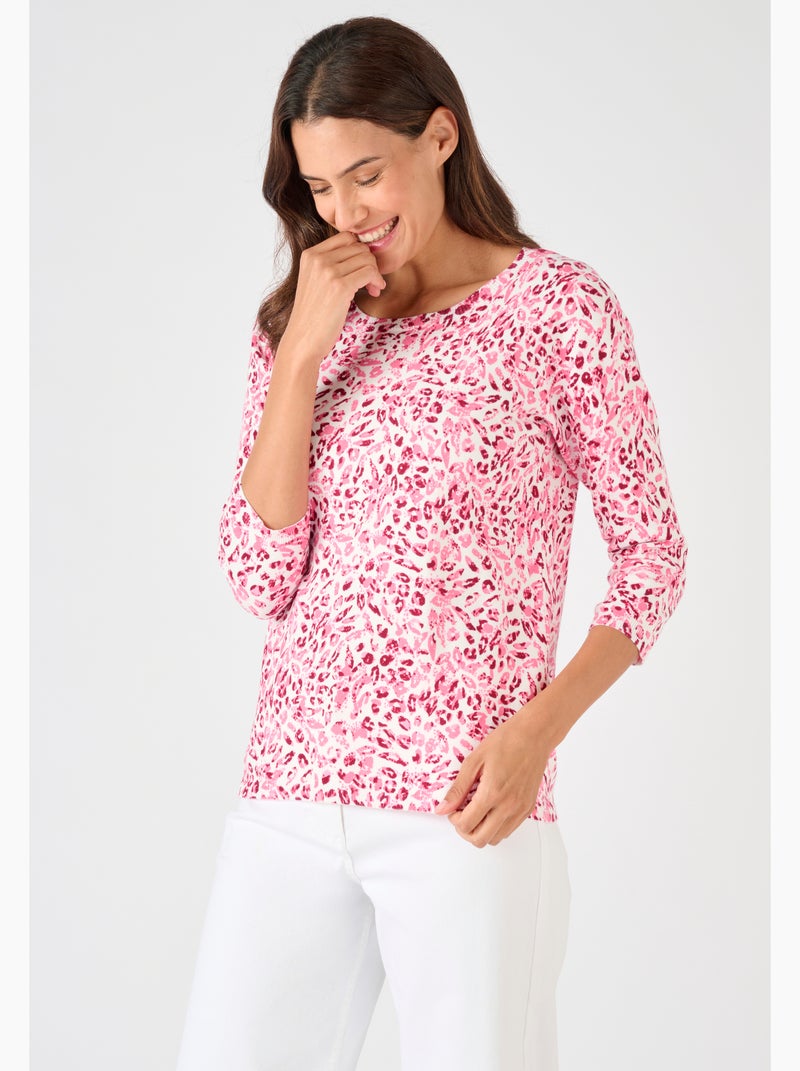 Pull maille fine - Damart Rose - Kiabi