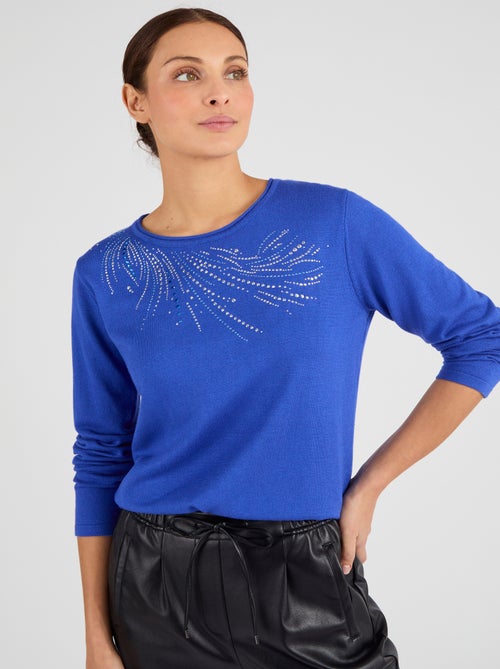 Pull maille fine à clous - Damart - Kiabi