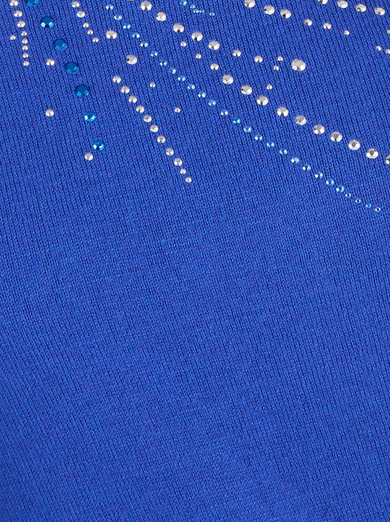 Pull maille fine à clous - Damart Bleu - Kiabi