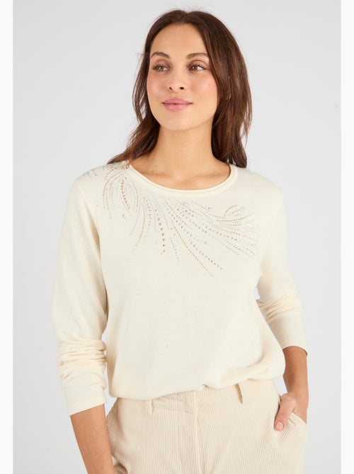 Pull maille fine à clous - Damart - Kiabi