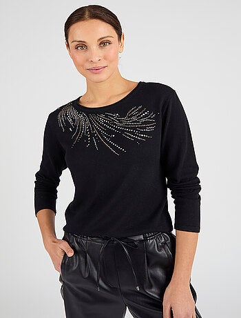 Pull maille fine à clous - Damart