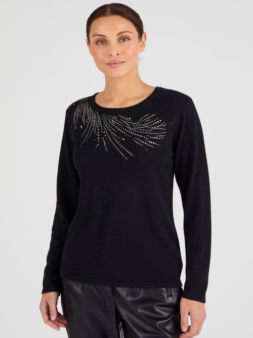 Pull maille fine à clous - Damart - Kiabi