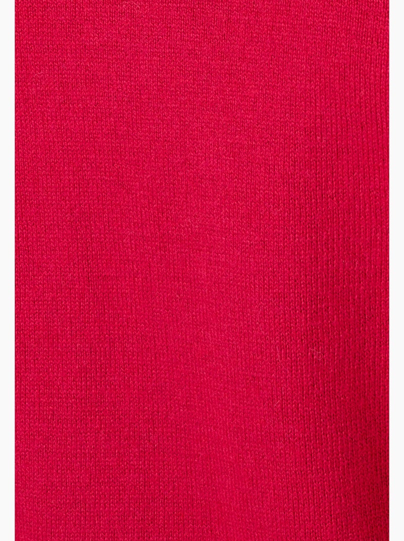 Pull maille fine à clous - Damart Rouge - Kiabi