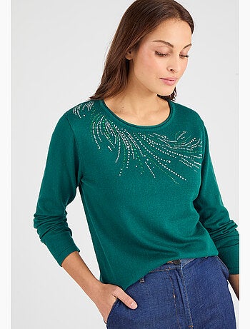 Pull maille fine à clous - Damart