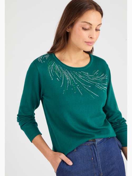 Pull maille fine à clous - Damart - Kiabi