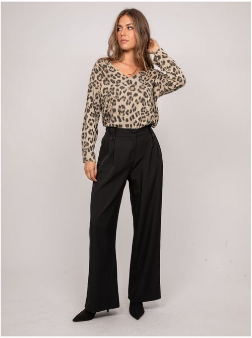 Pull maille fine imprimé léopard farenza - Kiabi Pull maille fine imprimé léopard farenza - Kiabi