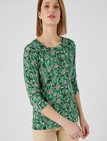 Pull maille fine manches 3/4 - damart