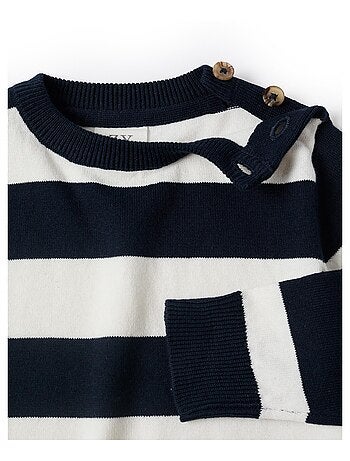 Pull Maille Fine Rayé