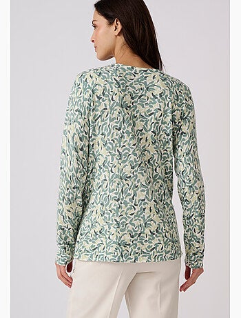 Pull maille fine uni ou imprimé - damart