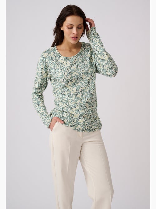 Pull maille fine uni ou imprimé - damart - Kiabi Pull maille fine uni ou imprimé - damart - Kiabi